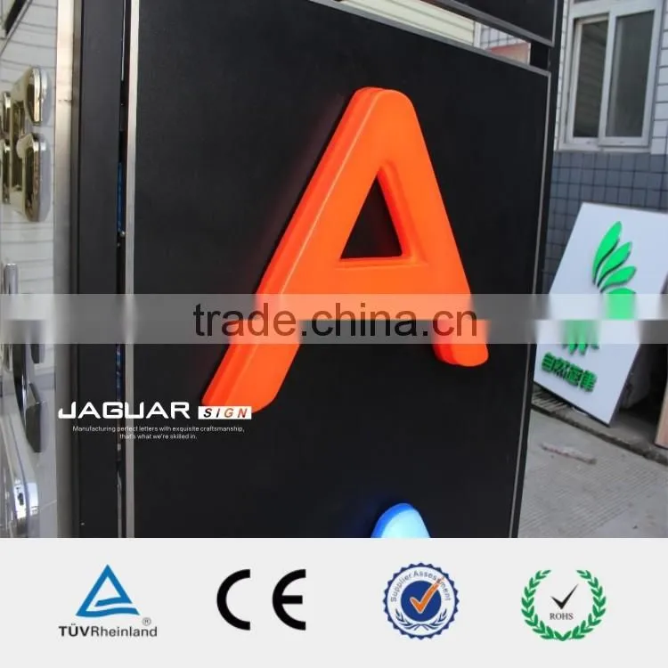 blue led lightign 3d plastic acrylic blister letter sign