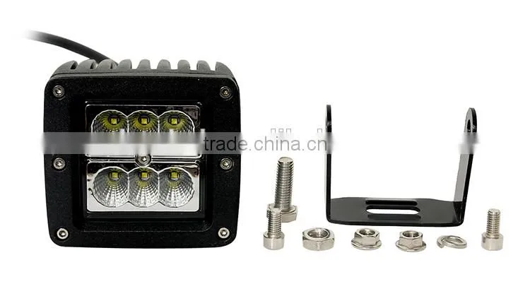 18W IP67 LED work light for truck offroad motorcycle