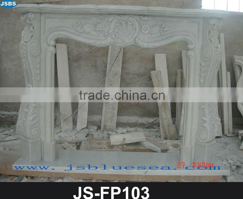 Double designed marble fireplace surround