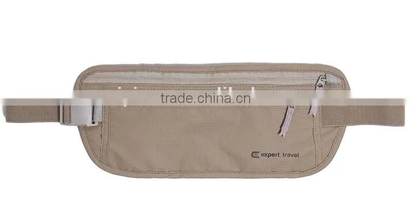 Travel Rfid Blocking Waist Money Belt with Phone Pocket for sport