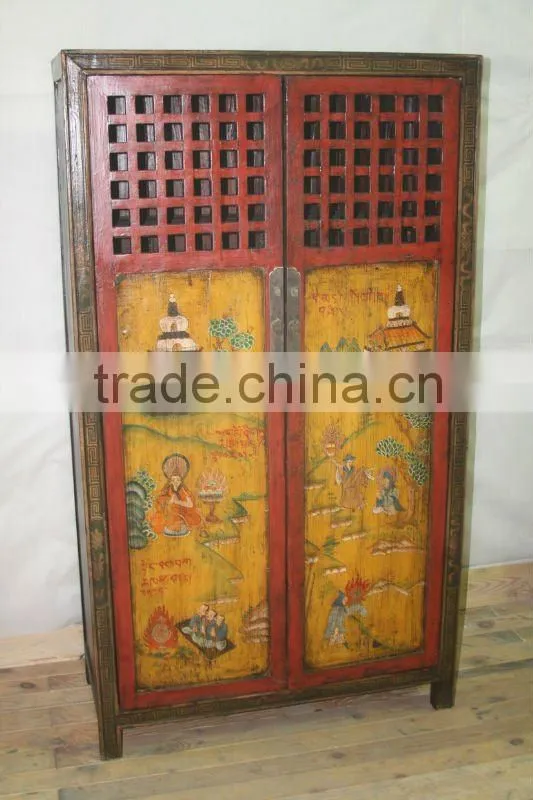 Chinese antique two door painting cabinet