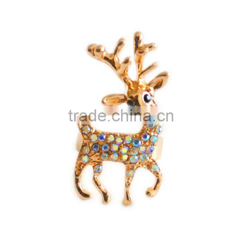 Hot Styles Deer Charming Stones Adjustable Ring For The Year Of 2014