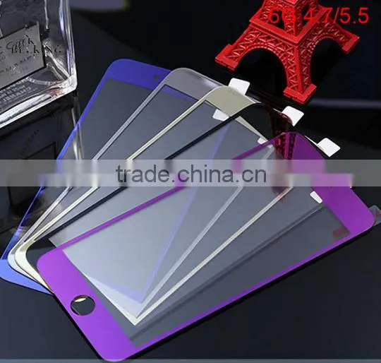 Aluminum Full Cover Tempered glass screen protector for iphone 6s