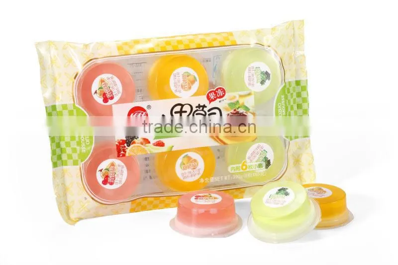 natural 390g Mixed Fruit jelly bebeto bag packing