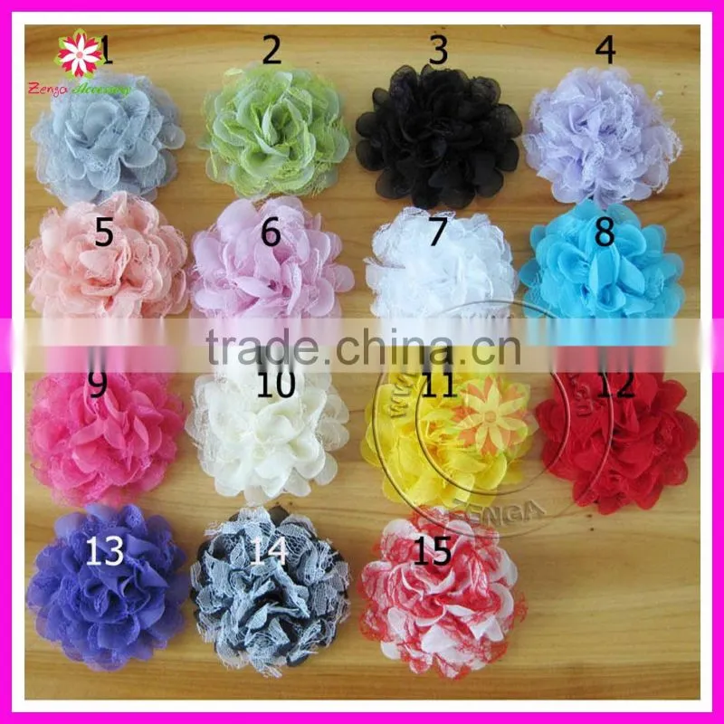 Layers silk flower, silk fabric flower for hair, silk flowers for clothes