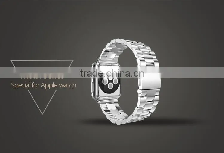 Stainless Steel Metal Strap Watch Band for Apple Watch With Band Adapter