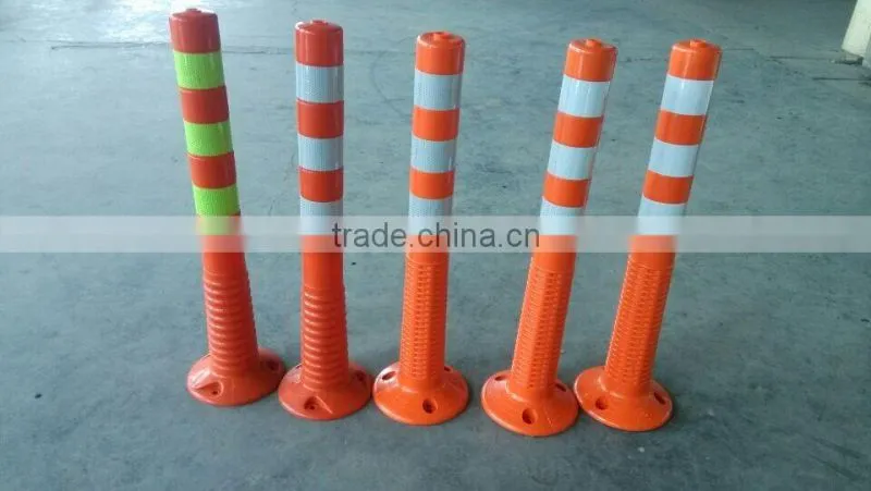 Highway reflective guide post Flexible Spring post road delineators