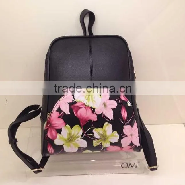 Fancy Girl Flower PU Backpack