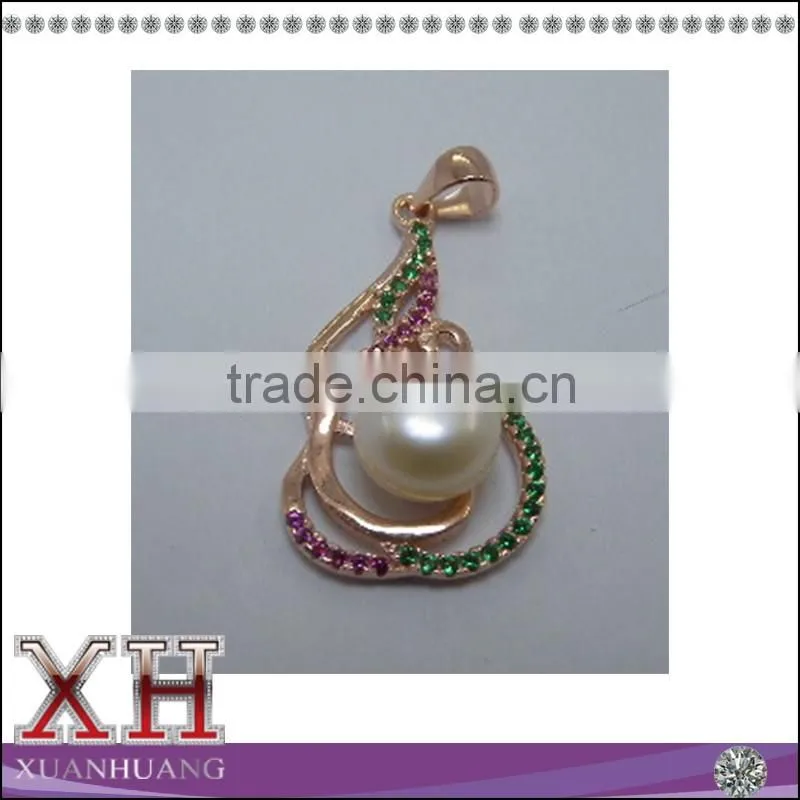 Made in china 925 sterling silver cucurbit shape pearl pendant