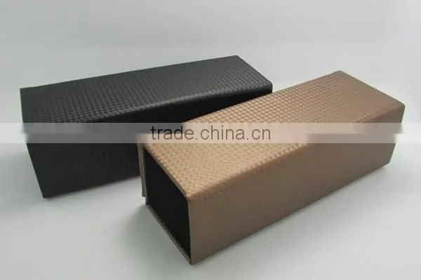 diamond grid square PU leather eyewear packing case