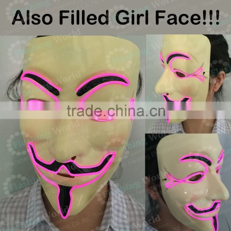 hot sell led flashing mask el party face mask for all