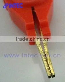 Jumper Wires Alligator Crocodile Roach Test Clip Plastic Handles Crocodile clips 90mm red color I00125