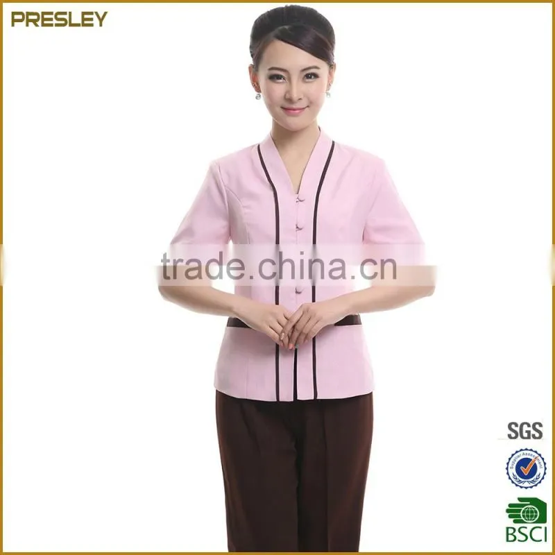 comfortable wear resistant restautant women cleaning uniform for hotel