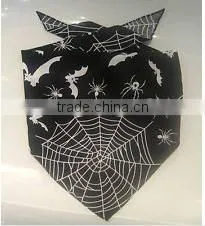 cute soft Halloween designs plush pet bandanas/custom pet bandanas