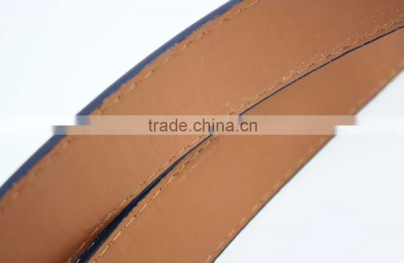 HOT 1 inch fashion PU leather belt dress for women with blue leather in yiwu