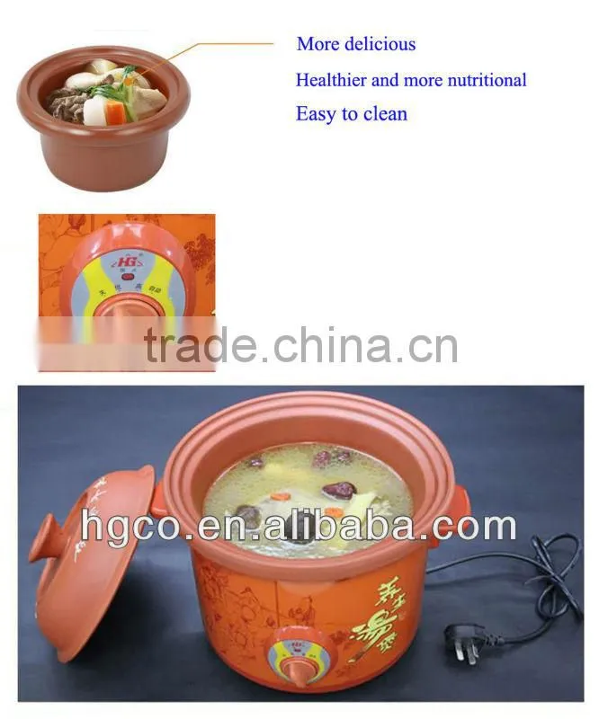 hot-sale purple clay electric slow cooker for soup lover