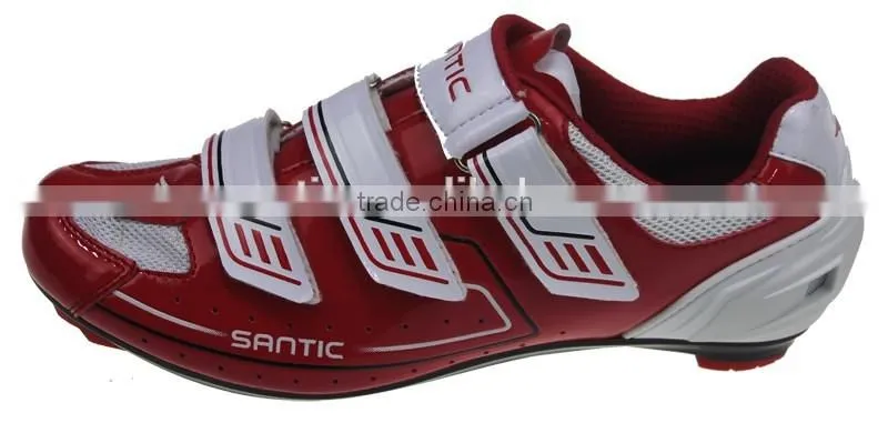 2016 road cycling shoe bike shoes compatibility SPD system with 3 straps