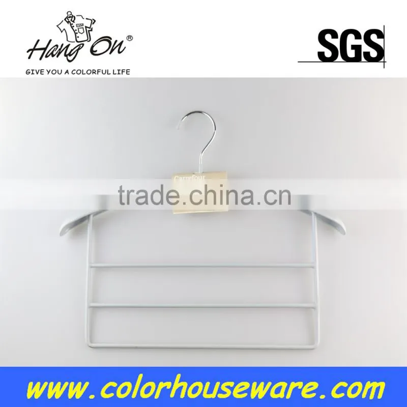 Metal clothes hanger with PVC