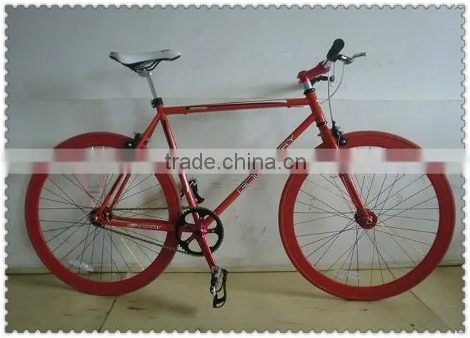 26" steel fixed gear bike with single speed