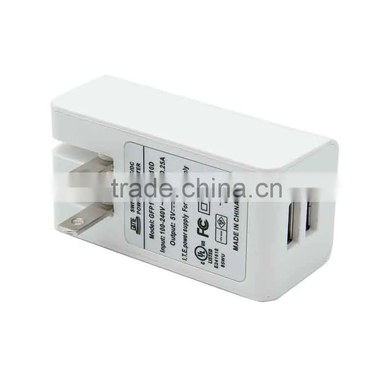 Soshine Dual Port USB 2.1A 10W AC Travel Wall Charger iPhone, iPad, Android devices USB travel charger usb wall charger