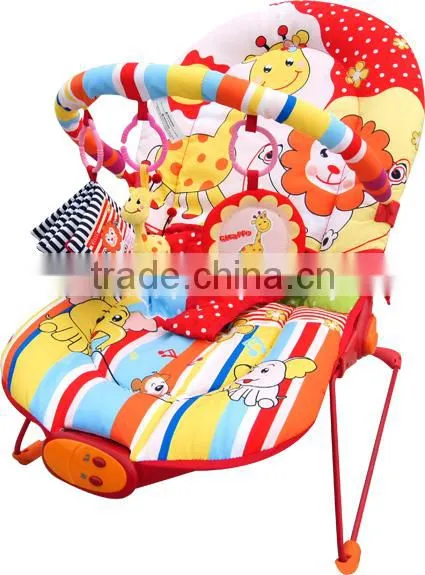 New Design Lovely Animal Paradise Baby Bouncer, musical baby rocker Chair with lovely toys