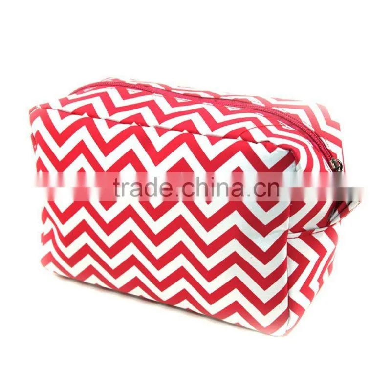 Striped cheap Chevron Make-Up Cosmetic Tote Bag Carry Case