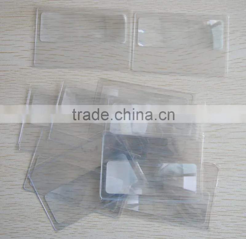 Plastic PVC Flexible business Credit card magnifier Fresnel Lens Magnifier