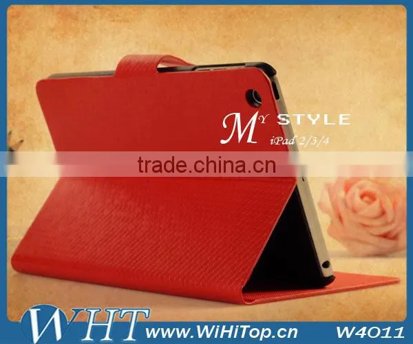 Diamond Leather Case For iPad Mini. Stand Wallet Flip Case For iPad Mni WHTS003
