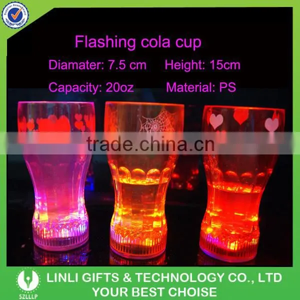2016 Multicolor Led Flashing Cola Cup For Bar