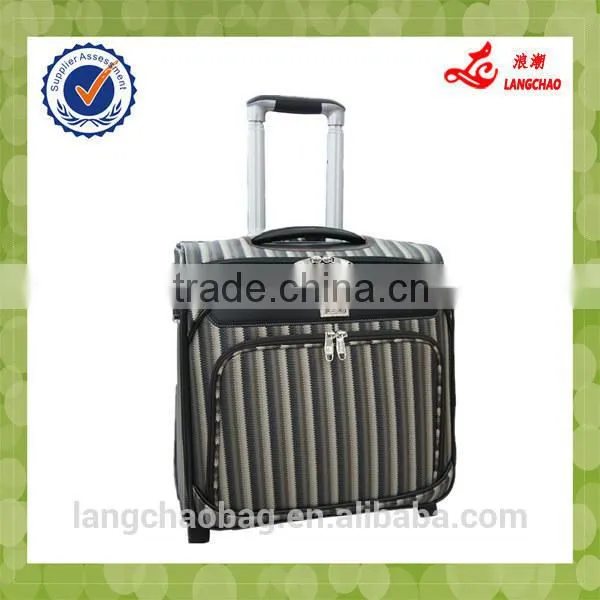 Newly Design PVC material 16 Inch Aluminum Real Push Trolley Wholesale Type Boarding Luggage