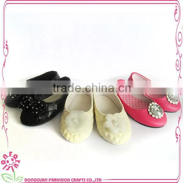 Customize doll shoes wholesale, handmade pu doll shoes