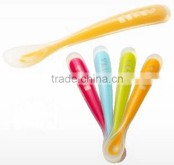 Food Grade Flexible silicone baby spoon