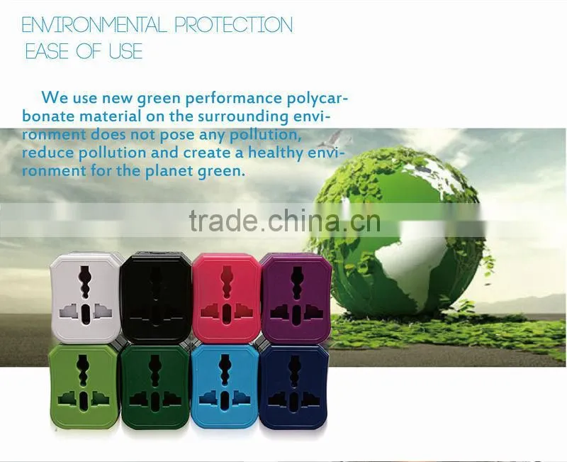 GENJOY CE ROHS NEW PC factory price Germany power cord travel adapter world adapter plug