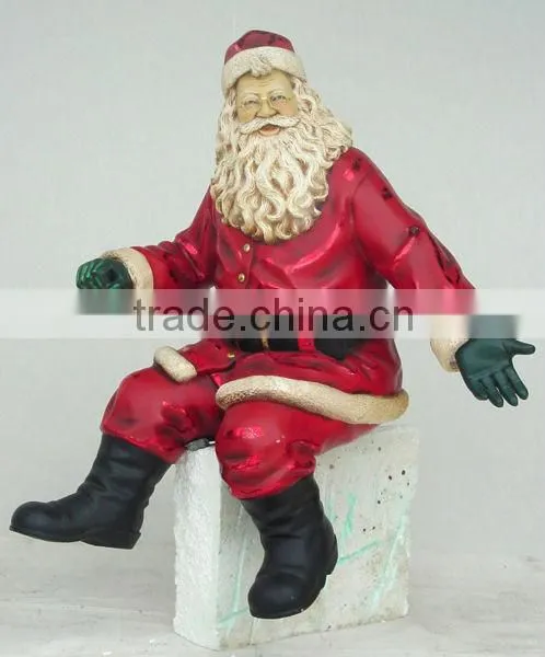 Newest fiberglass father Christmas for decorations
