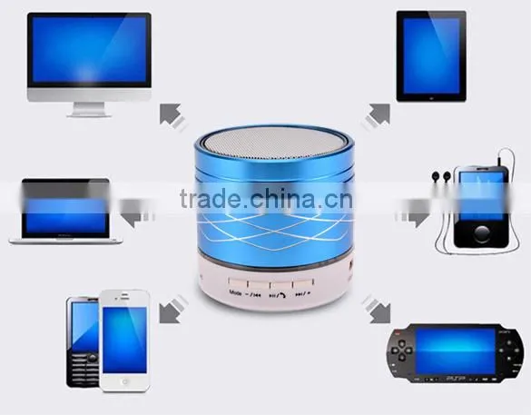 2015 New Round Portable Music Mini Wireless Bluetooth Speaker with FM Radio MP3 Player SV019702