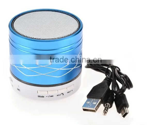 2015 New Round Portable Music Mini Wireless Bluetooth Speaker with FM Radio MP3 Player SV019702