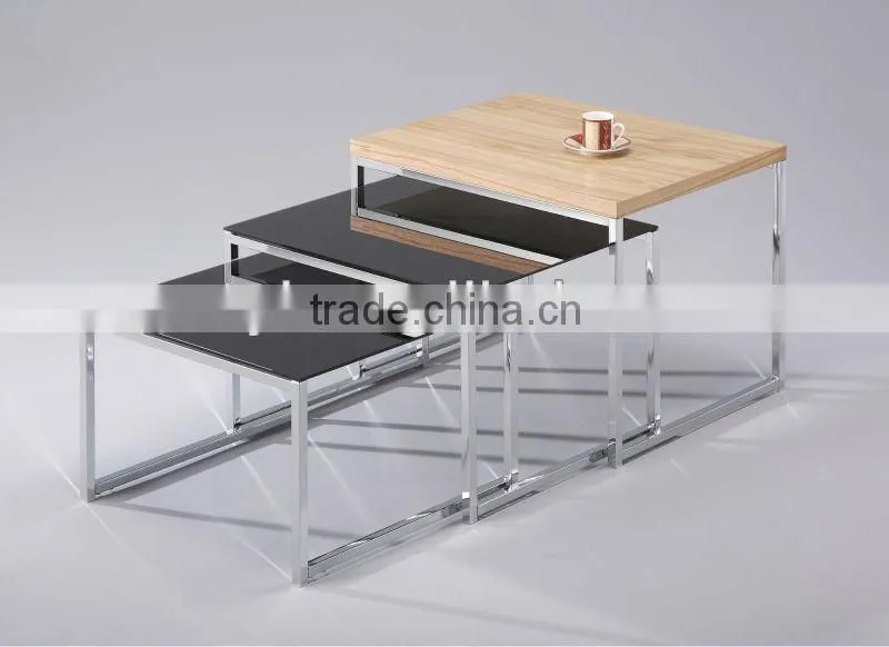 Metal Glass Nesting Table