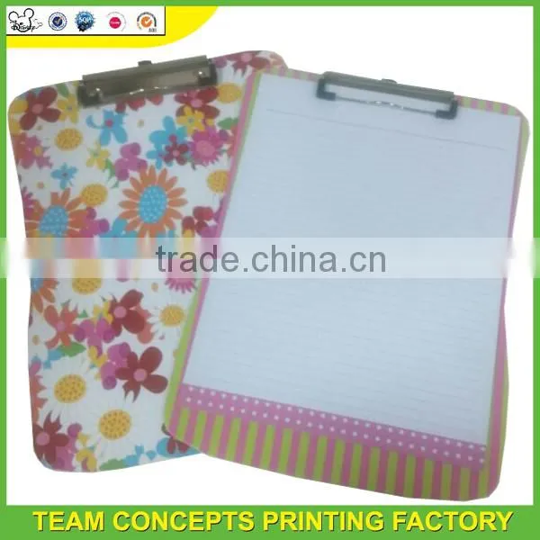 A4 standing clip board with notebook