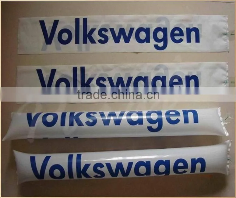 PE inflatable cheering sticks,promotional plastic cheering sticks