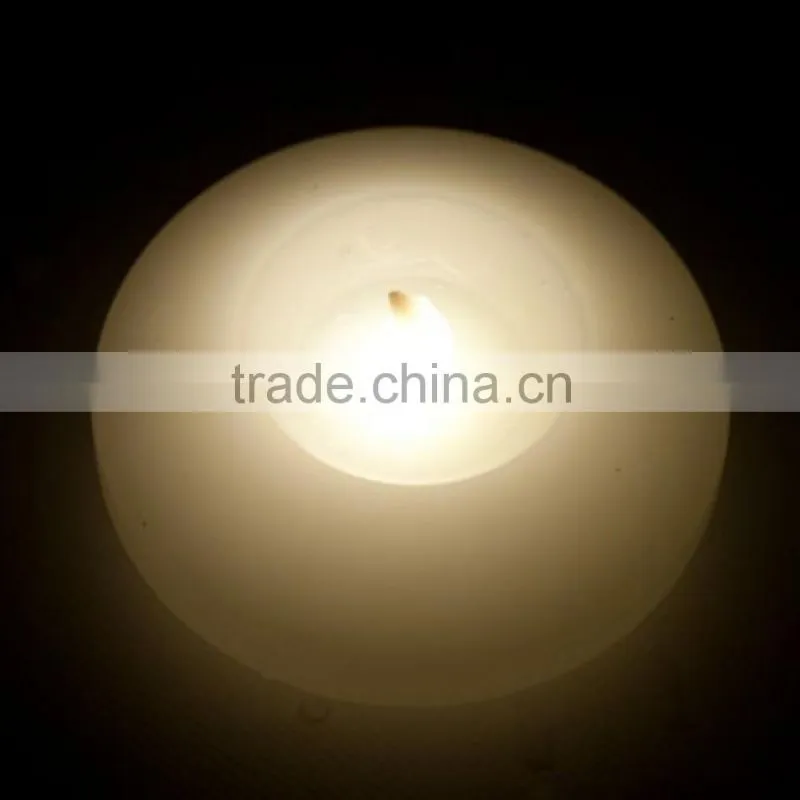 Battery Operated Real Wax White LED Water Floating Candle light/LED water activated wax candle light