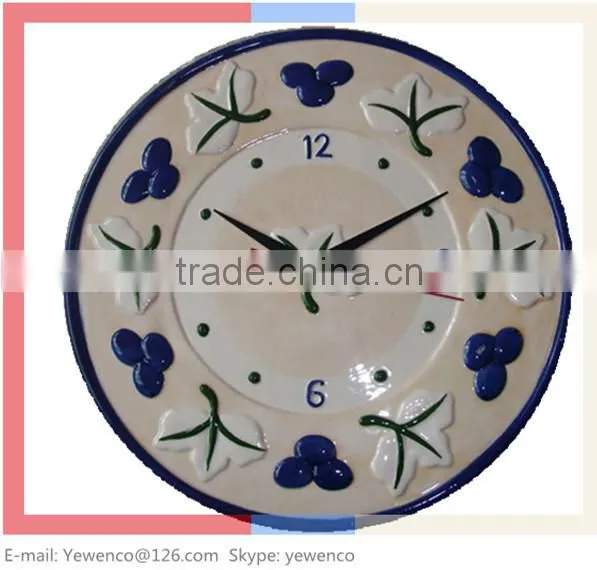 ceramic plate clock