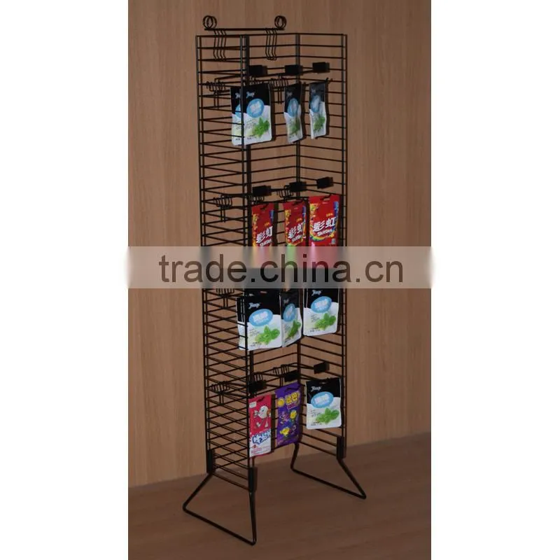 high quality free standing pets food display rack supplier