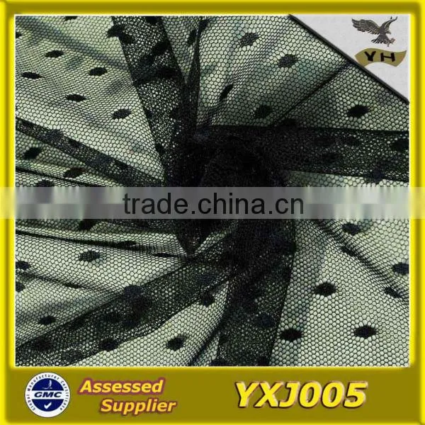 quality polyester mesh fabric in dot design for mosquito netting
