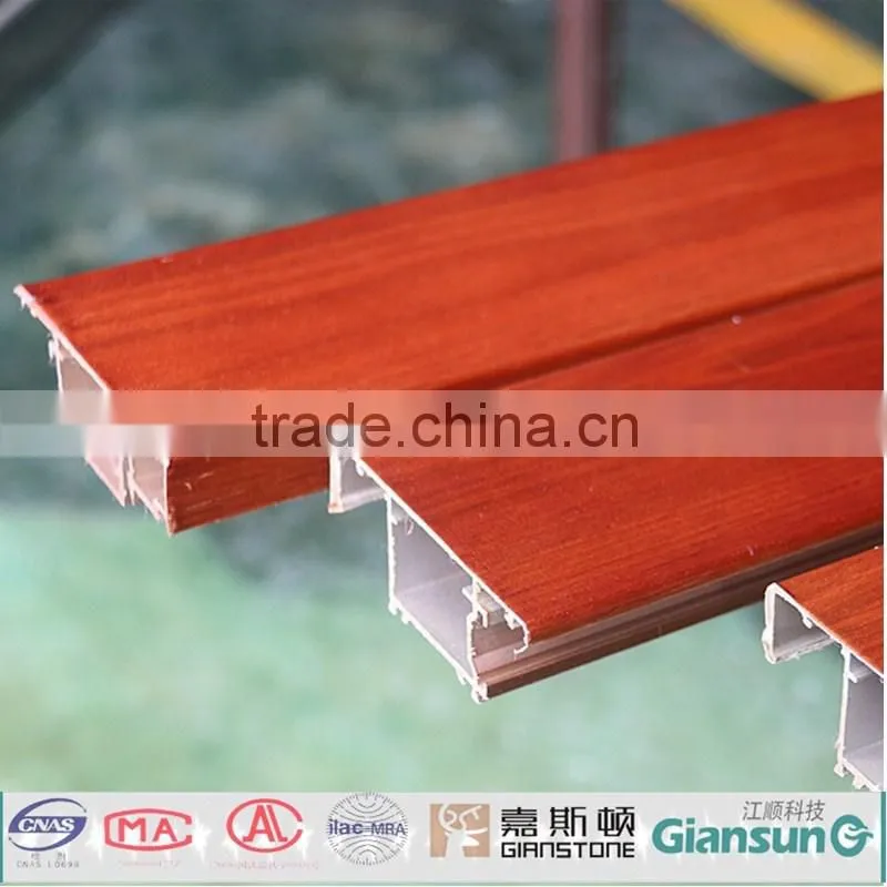 American oak purplish red open coated aluminium windowdoor and sections/ aluminium extrusion profiles for the window and door
