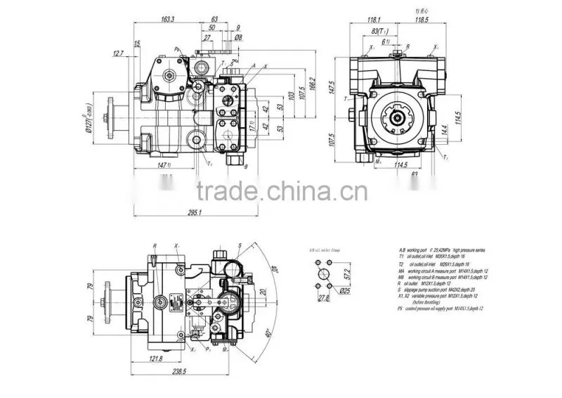 hydraulic pump for concrete mixer truck