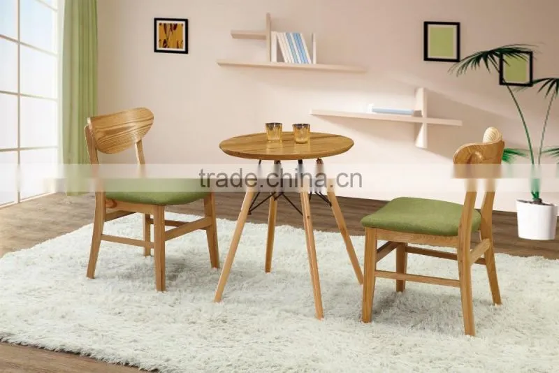Solid wood ash chair dining kitchen cafe chair and solid wood table modern cafe chairs and tables
