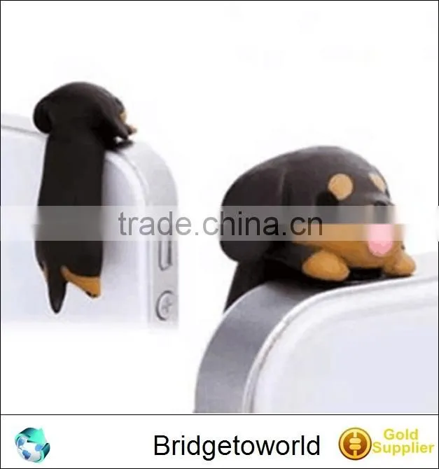 Wholesale Puppy Mobile Phone Dust Proof Plug all phones for 3.5mm earphone