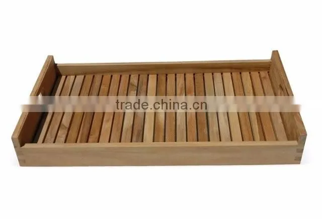 High quality best selling rectangle serving spa wood tray table from vietnam