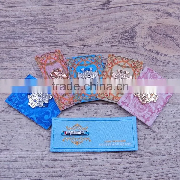 Custom garment clothing metal name badge private label printing