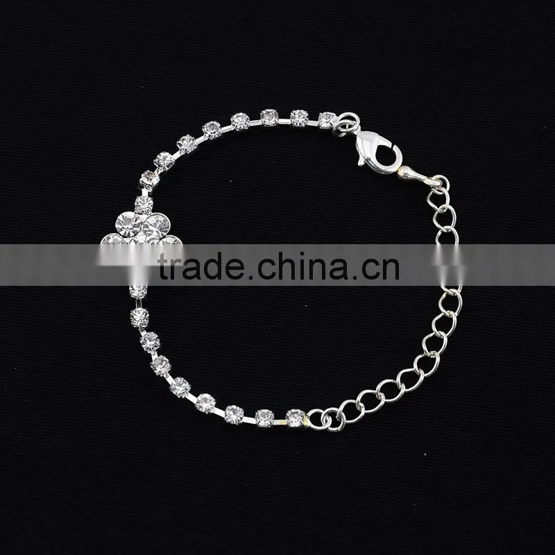 Fahion wedding series woman bulk necklace silver plated diamond bridal jewelry set